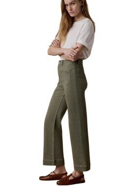 Faherty Stretch Terry Patch Pocket Pants Island Olive green women’s Size 28
